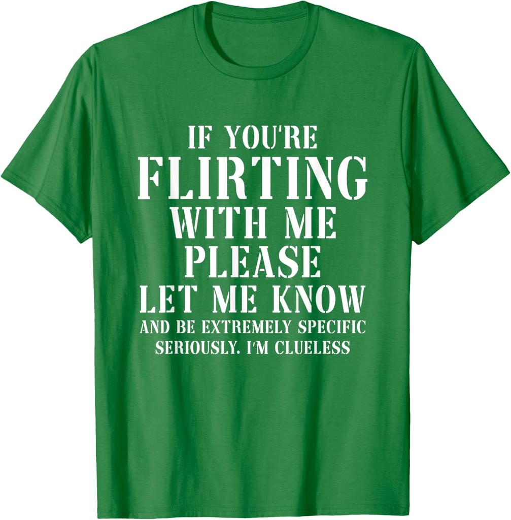If You're Flirting With Me Please Let Me Know T-Shirt Tshirt Haikyuu Graphic Tees Women's T-shirts Fashion Pure Cotton 82978
