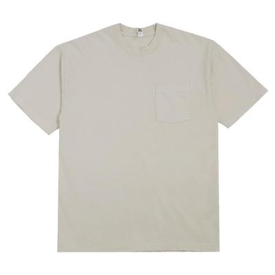 Angeles Pocket шорты для мужчин и футболка Los Angeles M [Los Apparel], тяжелая, рукав, женщины, Одежда, 6.5 унций, однотонная, 1809GD, цемент, слоновая кость, [Б/у]