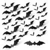 72/120Pcs 3D Bat Wall Stickers Realistic Pattern Easy To Install Wall Decals Halloween Decorations Party Supplies