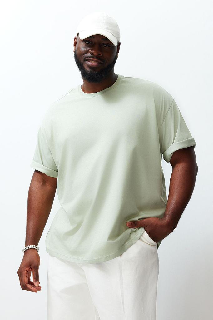 Men's Style Plus Size Plus Size White Oversize Comfortable Basic 100% Cotton T-Shirt