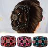 1Pcs Hair Comb Magic Double Slide Accessories Hair Clip Vintage Wood Beads Women Hairpin Stretchy Decoration