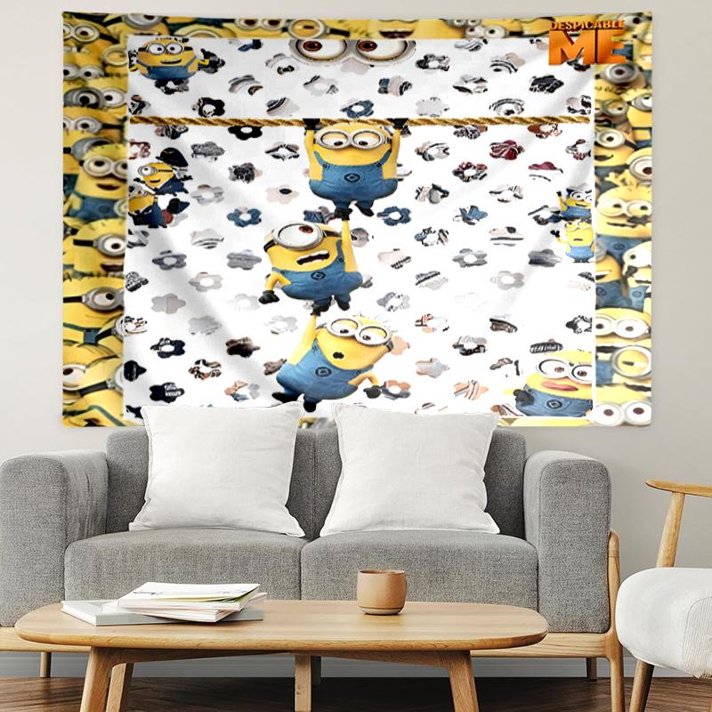 Minions Print Tapestry, Lightweight Wall Hanging, for Bedroom, Dorm, Living Room, Home Art Decor, Birthday Christmas Gift for Friends