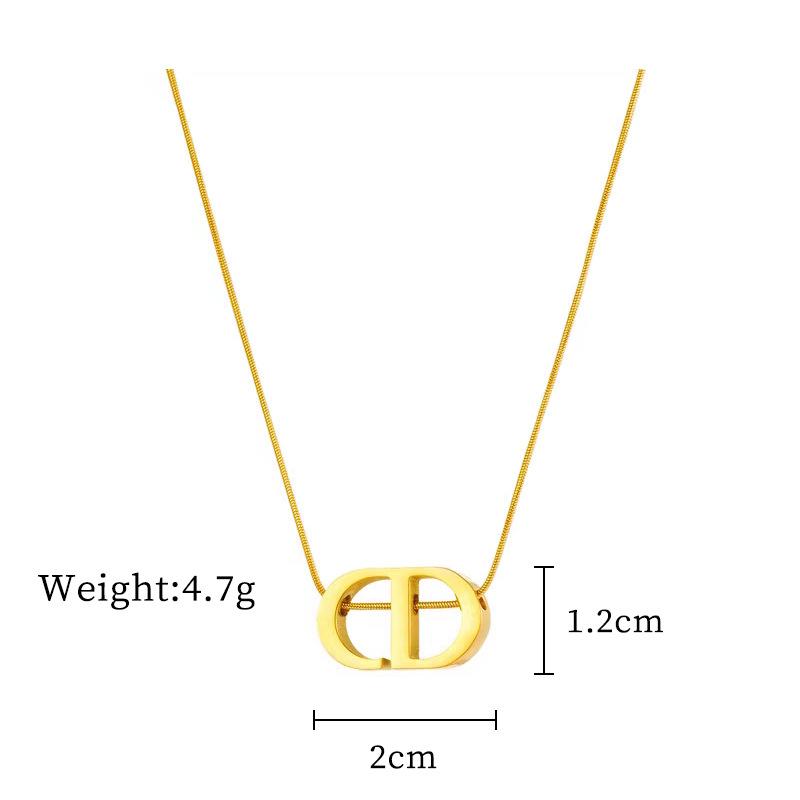 Real Gold Cold Necklace In The E-Commerce Good Goods Furnace, Women'S Collarbone Chain With Jewelry