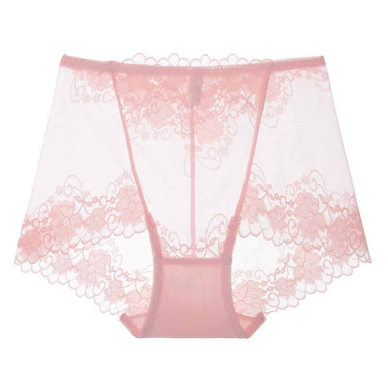 Women's Plus Size Lace Seamless High-Waist Briefs - Breathable & Comfortable