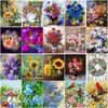 5D DIY Diamond Painting Passionate Pretty Flower Diamond Embroidery Cross Stitch Kit Rhinestone Mosaic Home Decor