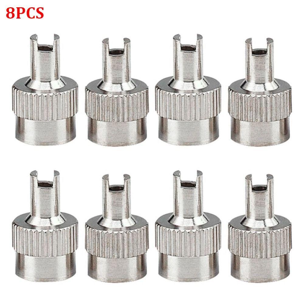 8pcs Copper Tire Valve Caps Dustproof Seal Nipple Caps Cover Auto Wheel Cap  for Car Motorcycle