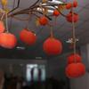 8 Искусственных Хурмовых Фруктов Апельсин Реалистичная Искусственная Хурма Пластик 80см Подвеска Хурма Потолочное Украшение