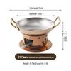 ZISIZ 304 Stainless Steel Flat Hot Pot with Alcohol Stove