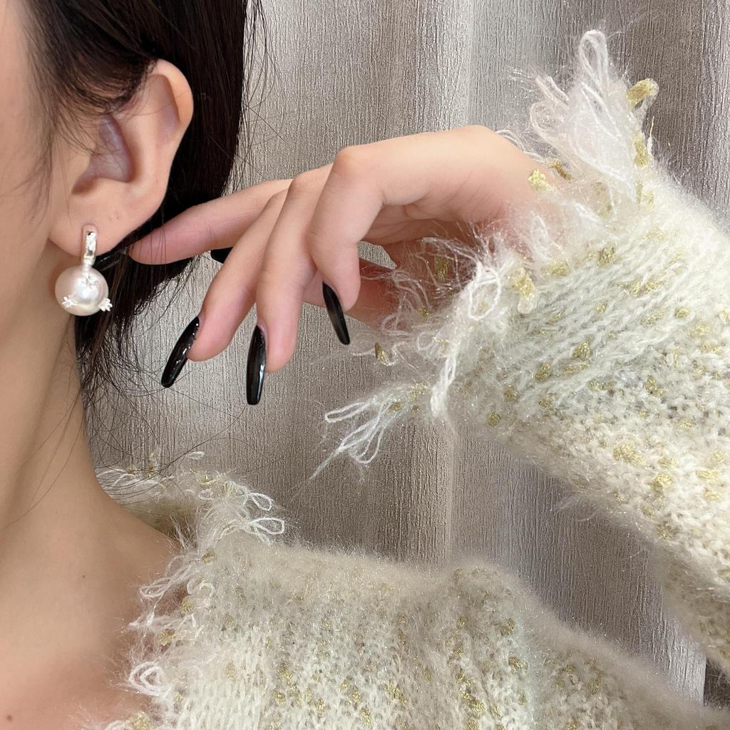 Серьги с имитацией жемчуга в стиле ретро «Хепберн» от французского производителя: Элегантный, простой и универсальный