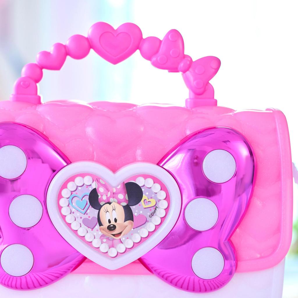 Just Play Disney Junior Minnie Mouse Bow Fabulous Bag Set, Dress Up Pretend Play Toy Purse, 7 Piece Set, Ages 3 and Up