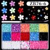 Kawaii Colorful Mixed Resin Rhinestone Nail Art Charms Bowknot Pearls Kit DIY Manicure Decorations Box With Wax Pen Tweezers