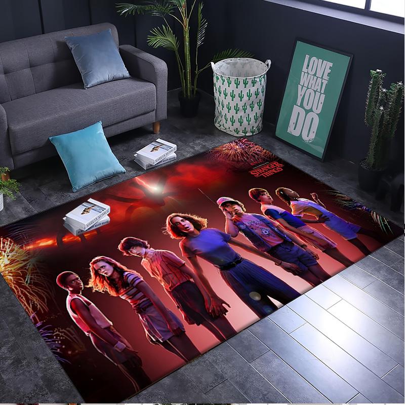 1PC rug Stranger Eleven Upside Down Carpet, Chair Rug,Area Rug for Office Bedroom living rooms bedroom, Doormat decor Christmas fan gifts