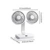 Desktop Table Small Cooling Fan Strong Airflow Silent Table Fan for Bedroom Office Kitchen Bathroom