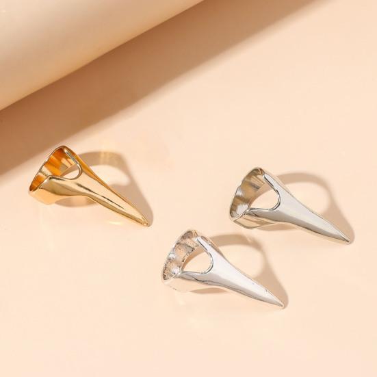 2 пары колец для украшения кончиков пальцев в стиле панк-рок на Хэллоуин, регулируемые кольца в виде готических когтей на весь палец, набор для косплея, праздничной вечеринки