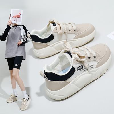 INS белые туфли для студентов, корейский стиль, женская модная весенняя новая дышащая повседневная обувь с толстой подошвой, увеличивающая рост, Street Shot T397