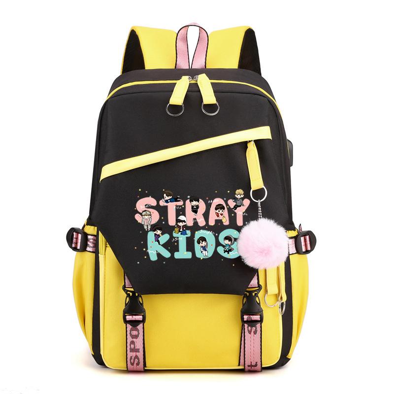 Школьный рюкзак Stray Kids Combination Peripheral, стиль Felix Academy, большой вместимости, повседневный