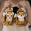 New 18cm Stuffed Simulated Animal Plush Nest Small Tiger Leopard Giraffe Lion Dolls Plushie Birthday Present Throw Pillow