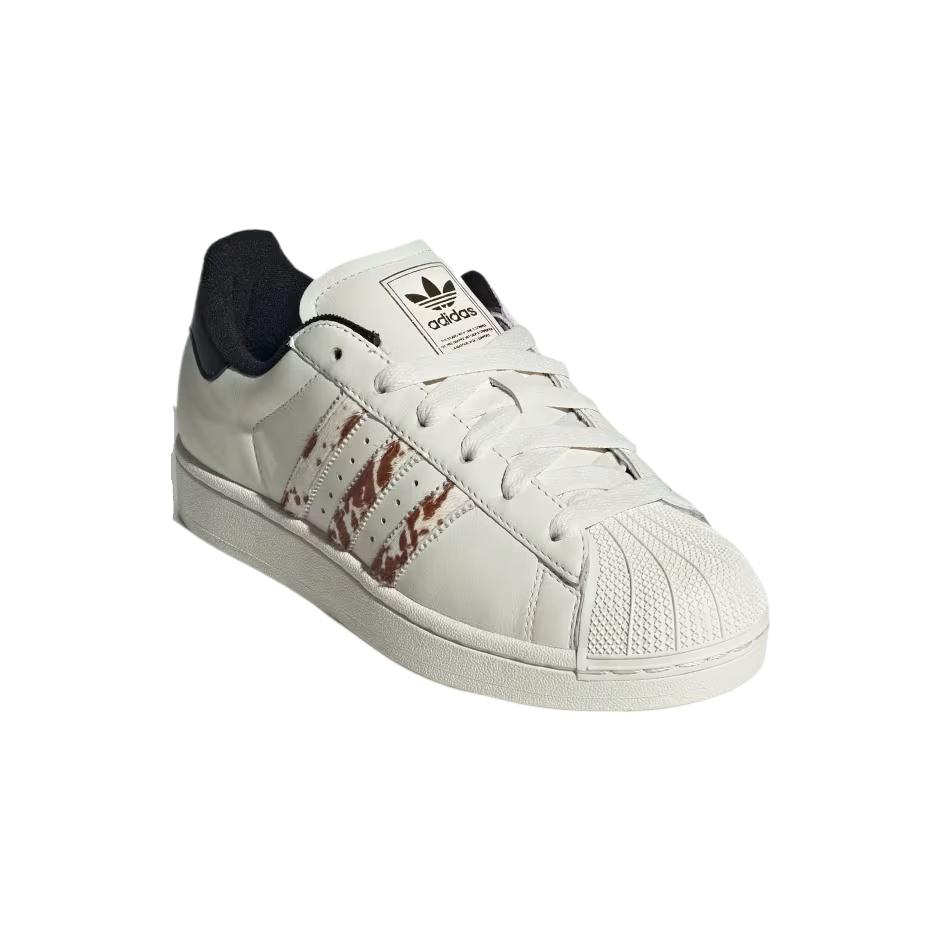 (WMNS) adidas Superstar II 'Белый принт под коровью кожу' Женские JQ6473