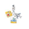 S925 Silver Travel Vacation Airplane Luggage Tag Pendant DIY  Beaded Charm Accessory