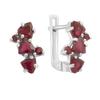 Серебряные серьги с натуральным рубином 1.313ct (2157823)