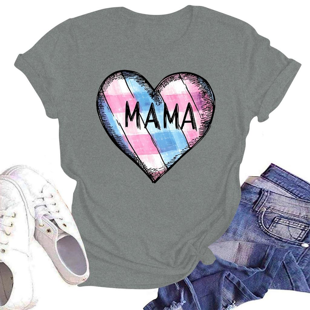 Женская повседневная футболка с круглым вырезом и короткими рукавами с принтом