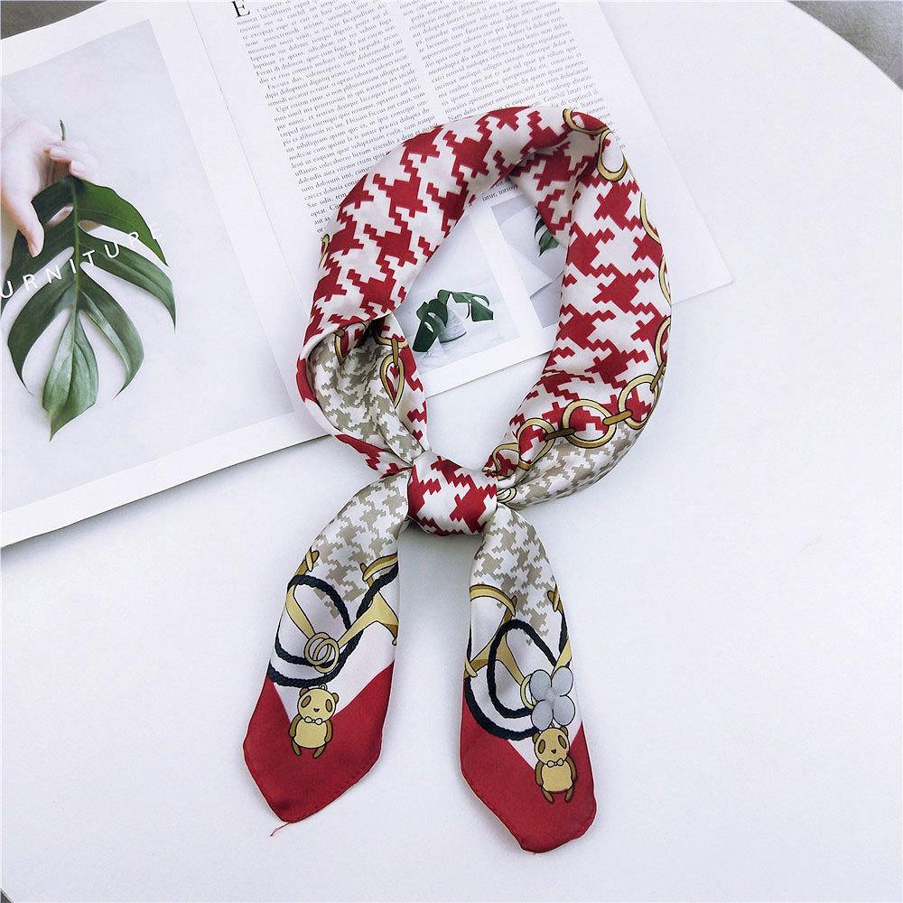 Модный декоративный шарф, повязка для волос, резинка для волос 70, маленький квадратный шарф, шелковый шарф, женский весенне-осенний универсальный маленький шарф, профессиональный шарф