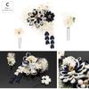 Hair Coming of Age Dried Tsumami 3 Piece Graduation Small Dangle A White [SOUBIEN] Ornament, Ceremony, Flowers, Crafts, Mizuhiki, Set, Furisode,