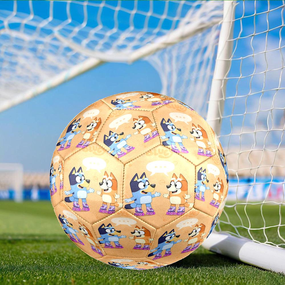 Paw Prints And Bluey Friends Size 5 Soccer Ball, Suitable for Training and Matches, High-Elasticity, Wear-Resistant Material Gift for Fan