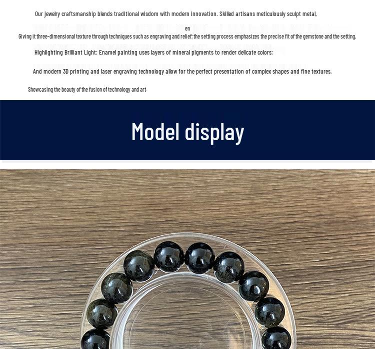 Kroxin Golden Obsidian Pixiu Bracelet: Lucky Beads Fashion Jewelry for Couples