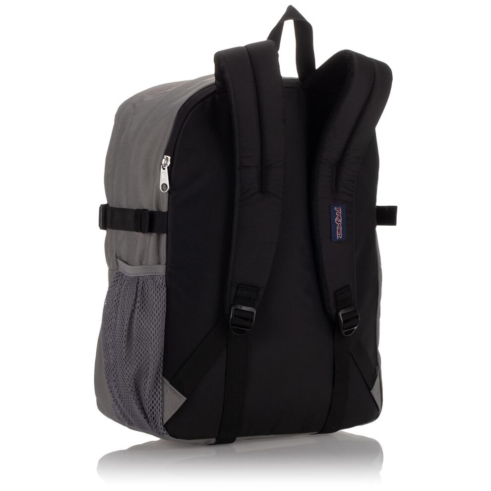 JanSport Main Campus Backpack - Travel or Work Bag w 15-Inch Laptop Sleeve and Dual Water Bottle Pockets Graphite Grey