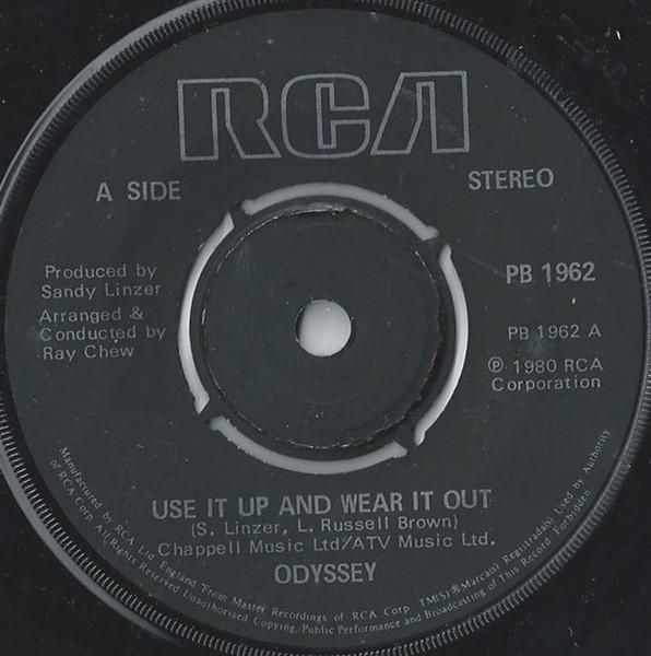7-дюймовая пластинка ODYSSEY Используй ее до конца и износи PB1962 RCA 1980 UK SoulFunk Б/у