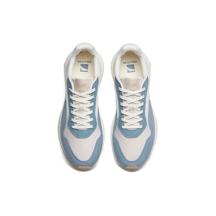 Anta Удобные универсальные повседневные туфли с низким верхом Мужские кроссовки Серо-синие 112248871-4