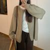 New Soft Waxy Milk Fufu Lazy Style Round Neck Fashionable Versatile Loose One-button Knitted Cardigan Jacket Women