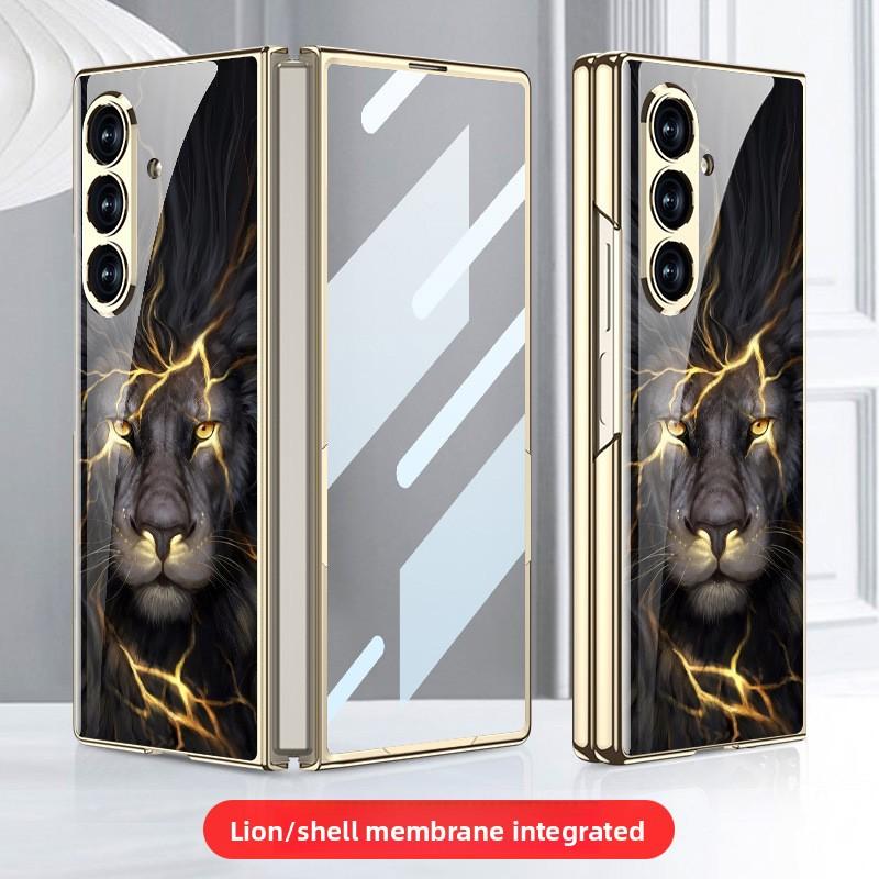 Folding Mobile Phone Case Is Suitable for Samsung Zfold7 Tempered Glass Case Fold7 Shell Film Integrated Business All-inclusive Flip
