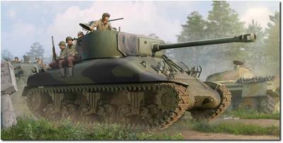 ILoveKit Средний танк Шерман Пластиковая модель ILK61616 1/16 M4A1(76)W (танк)