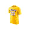 NBA Lakers Basketball Sports Short Sleeve T-Shirt Featuring LeBron James No. 23 Men Tops Yellow BV8795-705