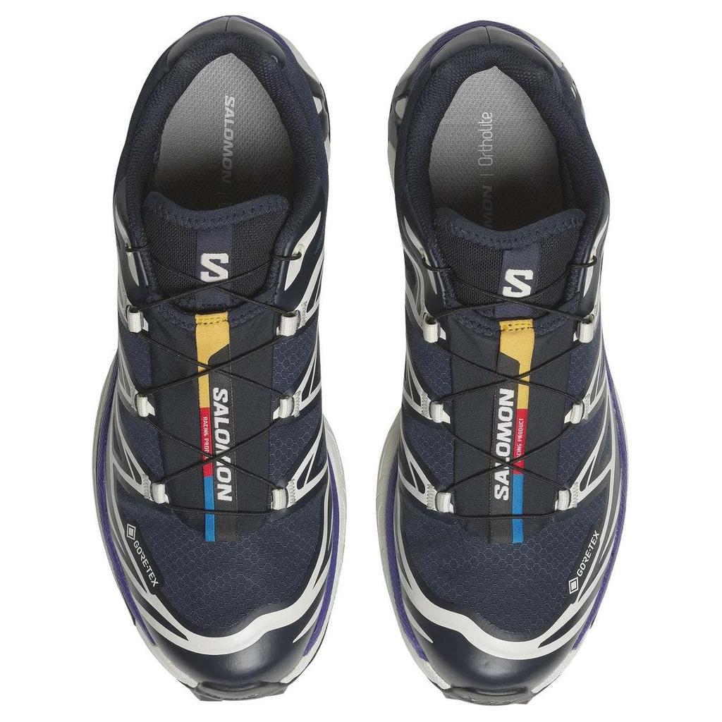 SALOMON XT-6 Gore-Tex Универсальная Удобная Ткань Синтетическая Кожа Нескользящая Прочная Водонепроницаемая Низкая Обувь для Бега Мужские Кроссовки 477325