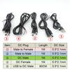 1meter 2pin DC Usb Male To Male Female Power Wire Diy Cable Supply Charging 5.5x2.1mm Cord 5.5mmx2.1mm Jack Plug Connector