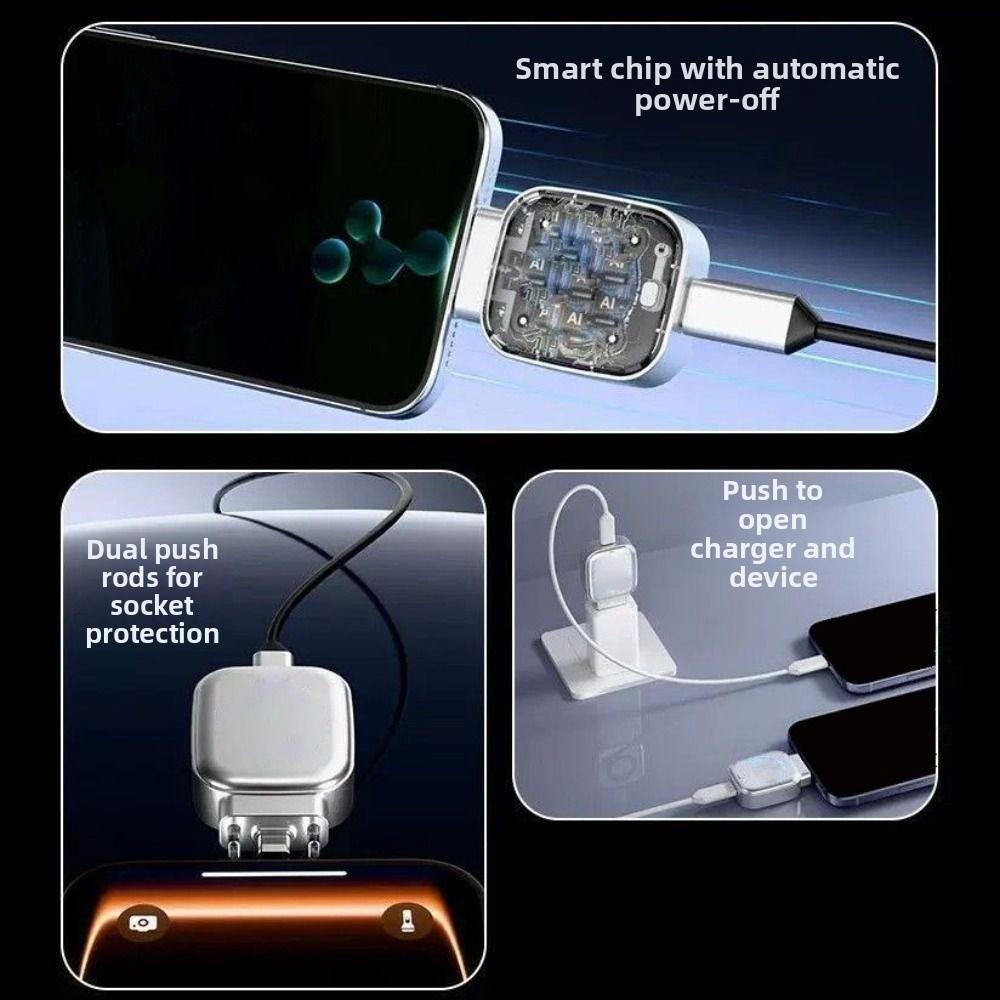 Overcharge Protection Phone Charge Separator Type-C Automatic Power-off Charger Night Charging