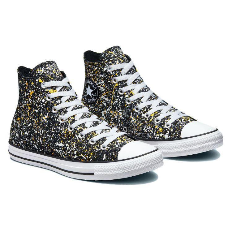 Converse Chuck Taylor All Star Archive High Paint Splatter — черные кроссовки унисекс Amarillo белые A00468F