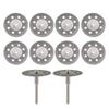 10Pcs Diamond Cutting Wheel  Cut Off Discs Coated Rotary Tools W/Mandrel 22mm for Dremel with 2Pcs 402 Mandrel (3mm)
