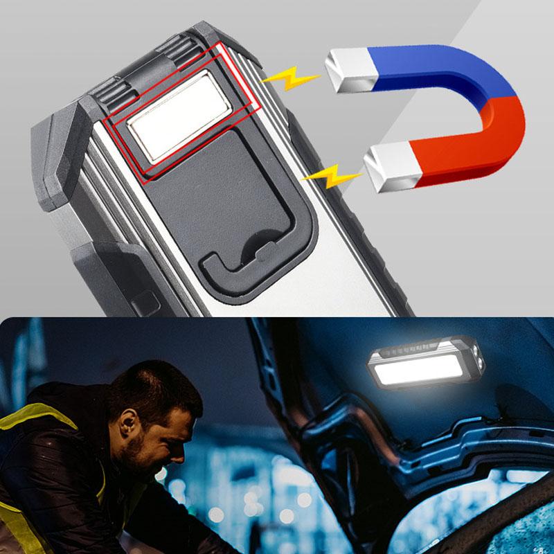 Профессиональный COB XPE светодиодный карманный аварийный фонарик 4000 мА USB прожектор для рыбалки магнит гаражная инспекционная лампа 180° рабочий свет