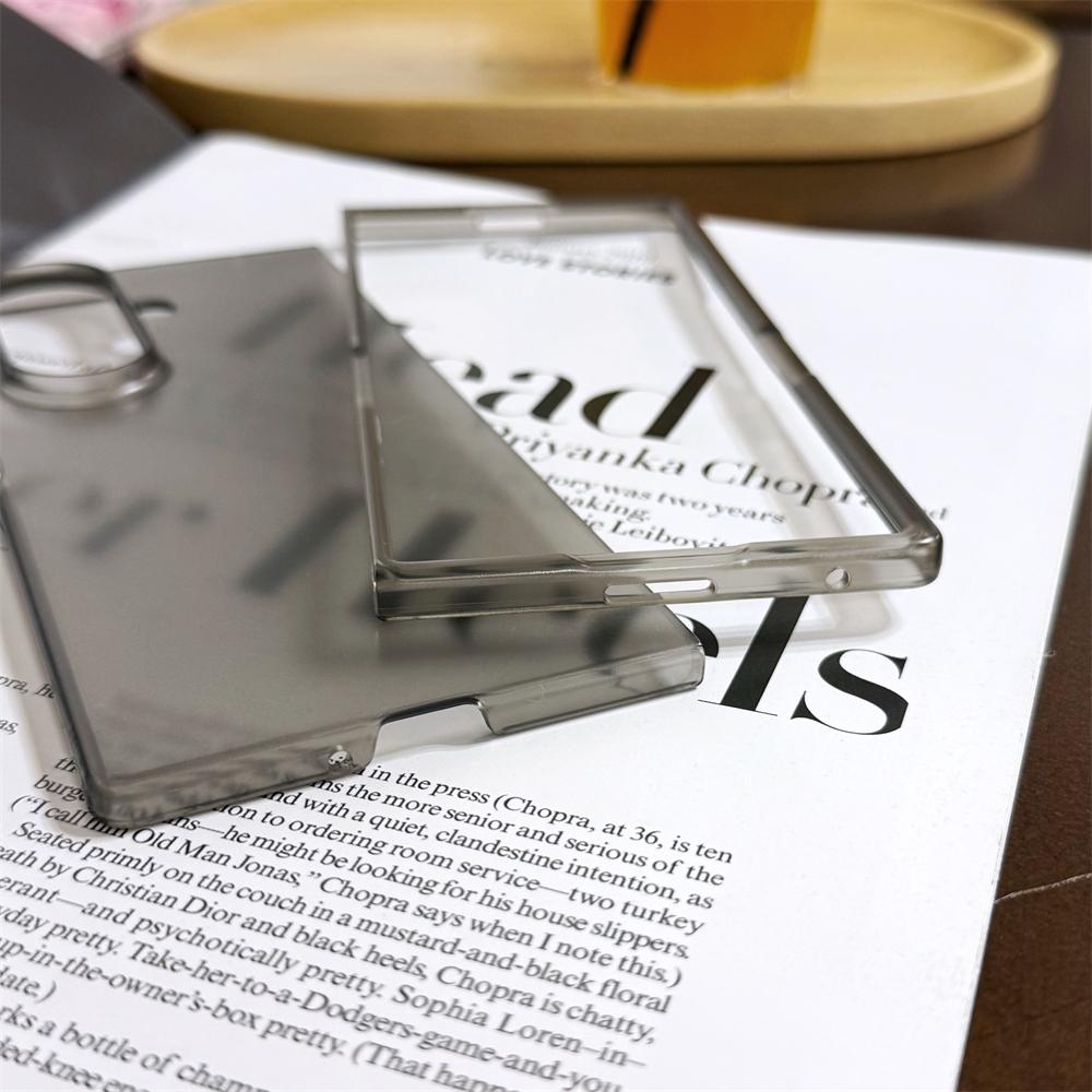Деловой Ультратонкий Матовый Прозрачный Чехол для Телефона Для Samsung Galaxy Z Fold 7 6 5 4 Жесткий Бампер Ударопрочный Защита Задняя Крышка