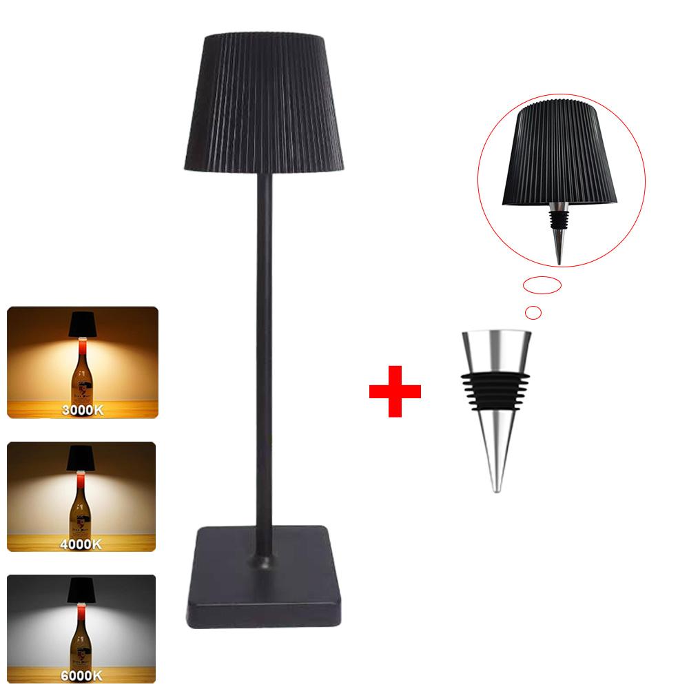 Беспроводная лампа в виде винной бутылки, перезаряжаемая настольная лампа, сенсорное управление, свет винной бутылки с регулировкой яркости, светодиодная настольная лампа, атмосферный ночник
