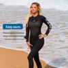 Women's 3MM Long Sleeve Wetsuit - Warm, Cold-Proof One-Piece for Snorkeling & Surfing; Sun & Jellyfish Protection Suit