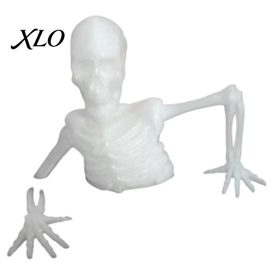 Earth Breaking Skeleton for Flower Pots Halloween Planter Ornament, Glow-in-The-Dark Figurine, Break Through The Outdoor Garden Bed Decorations