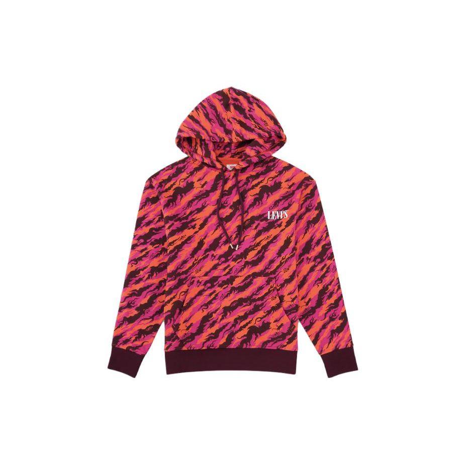 Levis X Jahan Loh Spring Festival Collaboration All Over Print Hoodie Unisex Hoodies Red 18198-0000
