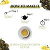 TEA SENSE Lemon Ginger Green Detox | Листовой | 100 г | Зеленый чай с лимонной цедрой, имбирем, мятой, семенами кардамона и морингой