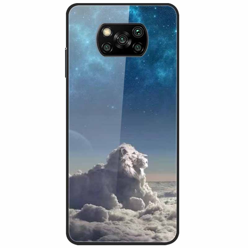 For Poco X3 Pro Case Fashion Cute Tempered Glass Luxury Coque Covers for Xiaomi Poco X3 NFC Cases PocoX3 X 3 Bumper Protector