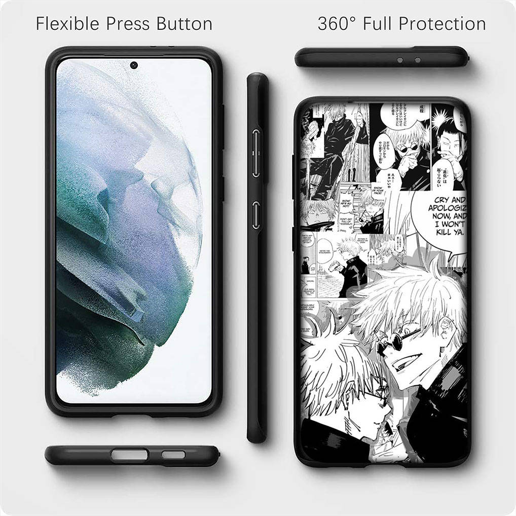 Для Samsung Galaxy S24 S23 iPhone 16 15 14 Xiaomi Redmi Note 13 12 11 10 Plus 9 Pro Max X XR чехол для телефона Jujutsu Kaisen Gojo Satoru Cartoon OPPO Huawei